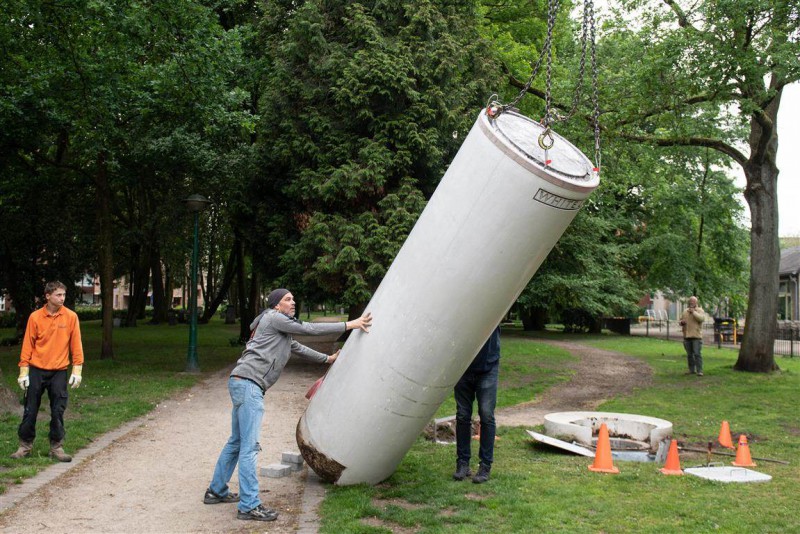 H.B. Blijdensteinlaan Boertenkerkhof kunstobject White Lily moet naar ‘huis’ 22-5-2019.jpg