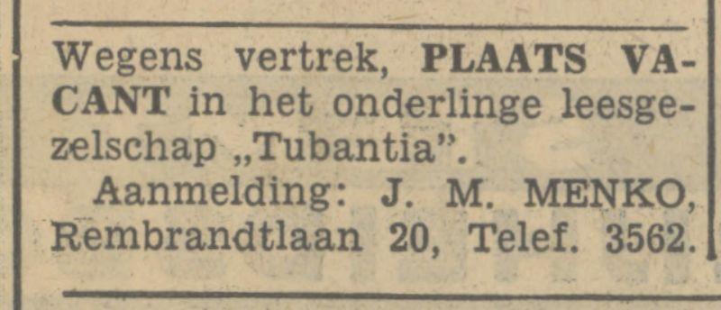 Rembrandtlaan 20 J.M. Menko advertentie Tubantia 30-6-1934.jpg