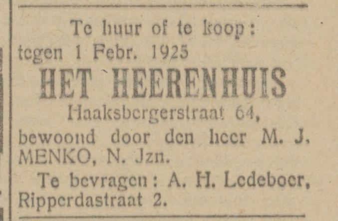 Haaksbergerstraat 64 M.I. Menko N.Jzn. advertentie Tubantia 8-9-1921.jpg