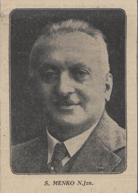 S. Menko N.Jzn 60 jaar krantenfoto Algemeen Handelsblad 22-4-1937.jpg