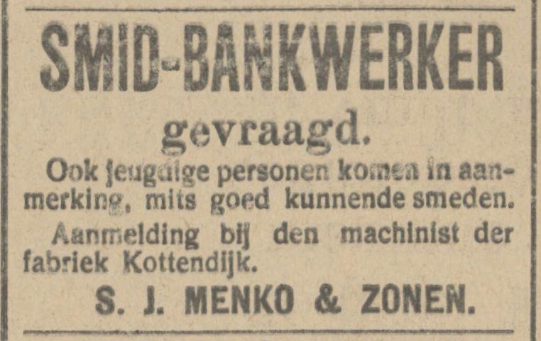 Kottendijk S.J. Menko & Zonen advertentie Tubantia 11-4-1914.jpg