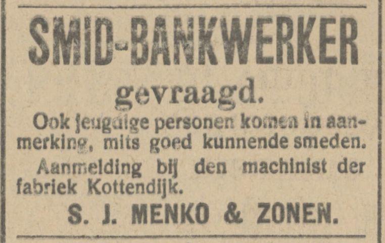 Kottendijk S.J. Menko & Zonen advertentie Tubantia 11-4-1914.jpg