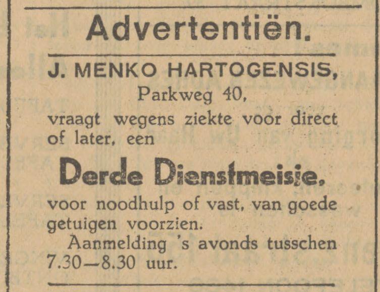 Parkweg 40 J. Menko Hartogensis advertentie Tubantia 24-7-1928.jpg