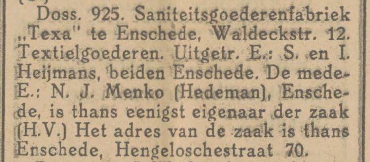 N.J. Menko Hedeman krantenbericht Tubantia 21-9-1921.jpg