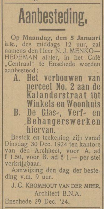 Kalanderstraat 2 N.J. Menko Hedeman advertentie Tubantia 29-12-1924.jpg