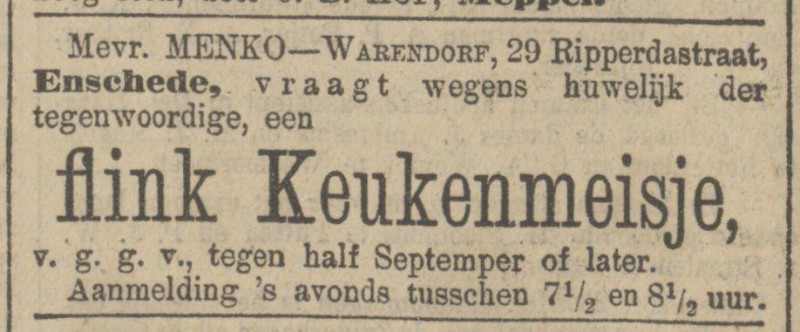 Ripperdastraat 29 Menko-Warendorf advertentie Tubantia 24-5-1912.jpg