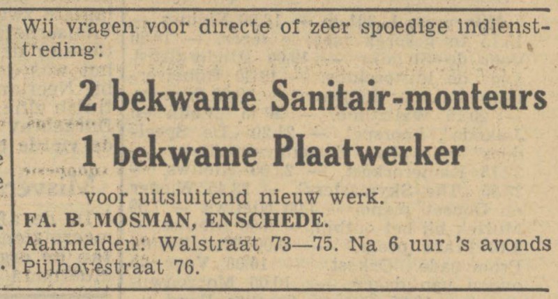 Walstraat 73-75 Fa. B. Mosman advertentieTubantia 13-5-1949.jpg