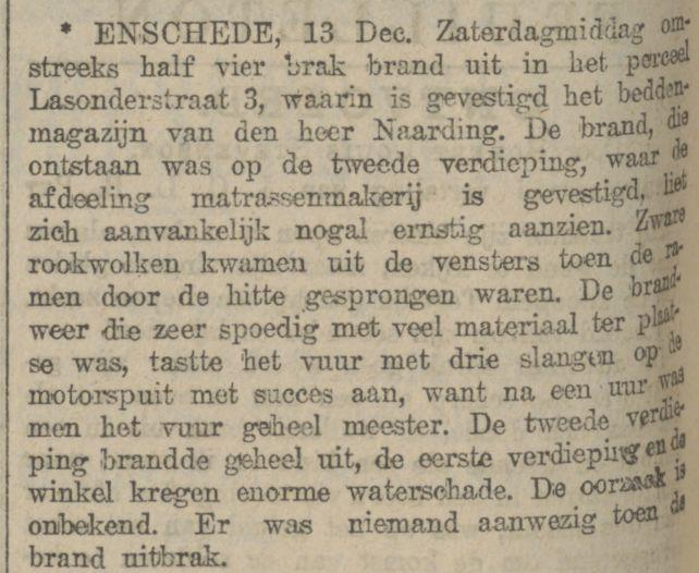 Lasonderstraat 3 Gebr. Naarding brand krantenbericht 15-12-1924.jpg