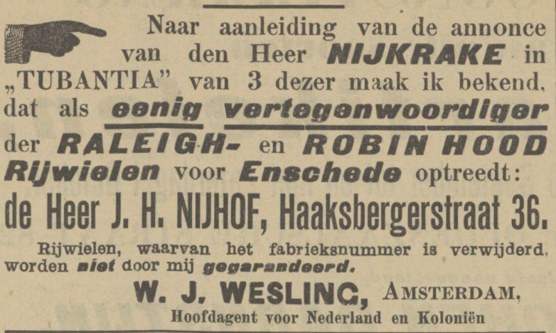 Haaksbergerstraat 36 J.H. Nijhof advertentie Tubantia 24-9-1910.jpg