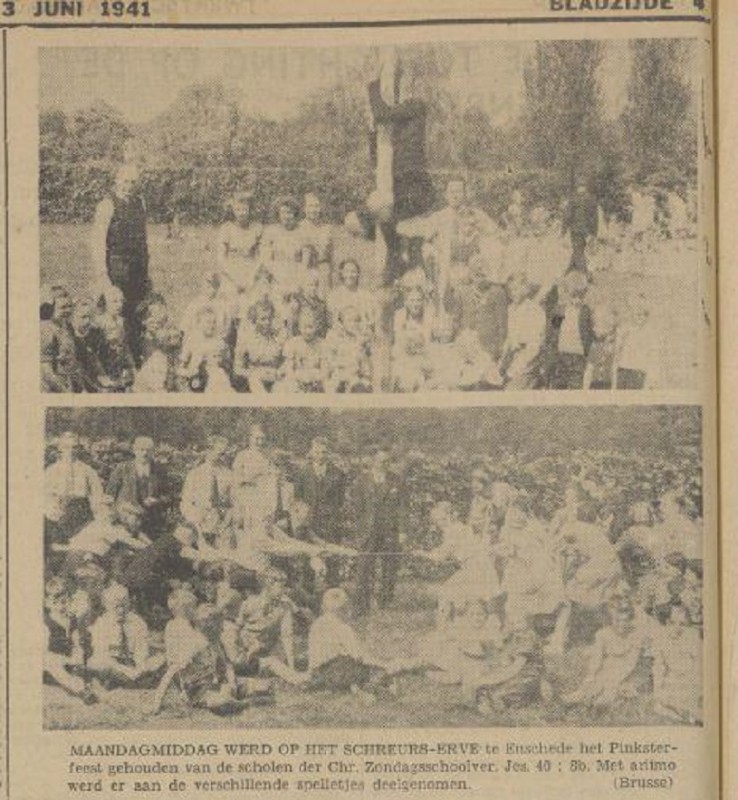 Schreurserve pinksterfeest krantenfoto Tubantia 3-6-1941.jpg