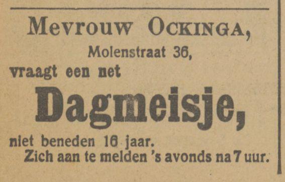 Molenstraat 36 Mevr. Ockinga advertentie Tubantia 8-1-1915.jpg