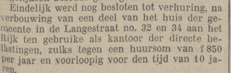 Langestraat 32-34 kantoor directe belastingen krantenbericht 29-1-1910.jpg