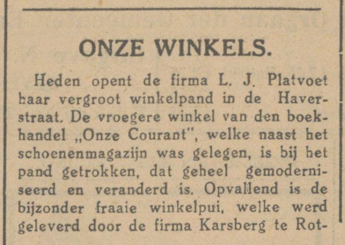 Haverstraat 15a Boekhandel Onze Courant krantenbericht  Tubantia 27-2-1931.jpg