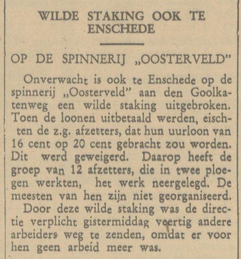 Goolkatenweg Spinnerij Oosterveld staking krantenbericht 29-8-1935.jpg