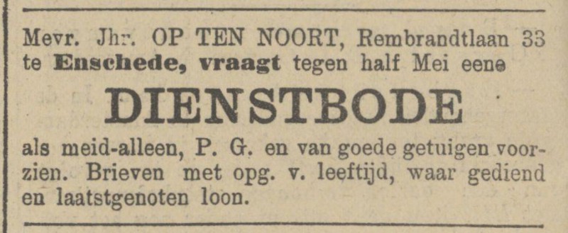 Rembrandtlaan 33 Jhr. Op ten Noort advertentie Tubantia 14-4-1915.jpg