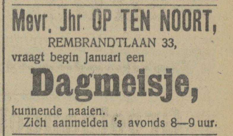 Rembrandtlaan 33 Jhr. Op ten Noort advertentie Tubantia 29-11-1913.jpg