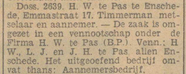 Emmastraat 17 H.W. te Pas timmerman metselaar en aannemer krantenbericht Tubantia 9-2-1935.jpg