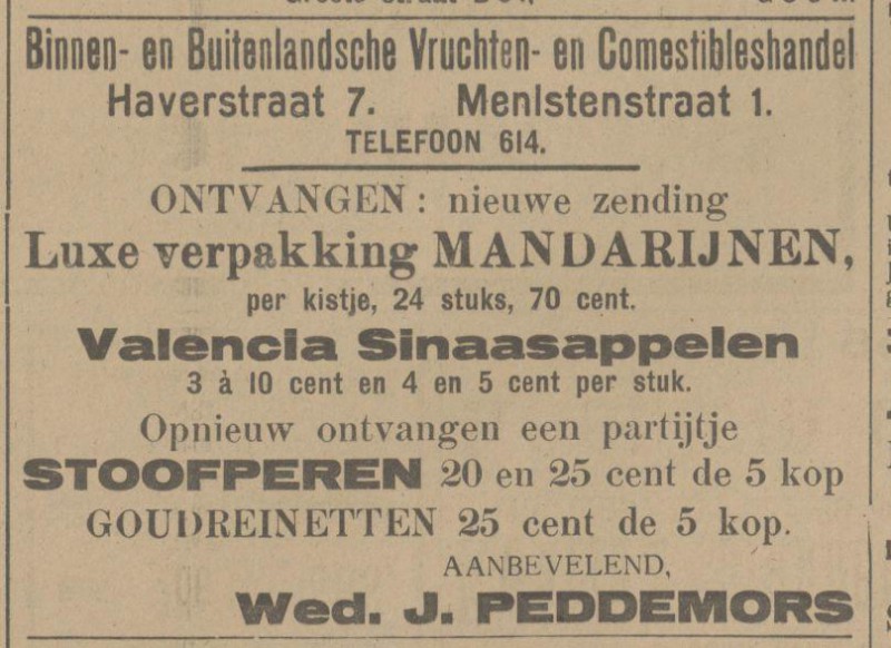 Menistenstraat 1 Wed. J. Peddemors advertentie Tubantia 23-12-1915.jpg
