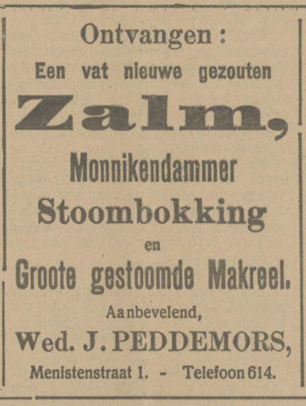 Menistenstraat 1 Wed. J. Peddemors advertentie Tubantia 22-10-1914.jpg