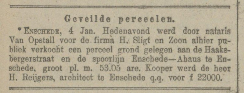 Haaksbergerstraat H. Reijgers Architect krantenbericht 6-1-1917.jpg