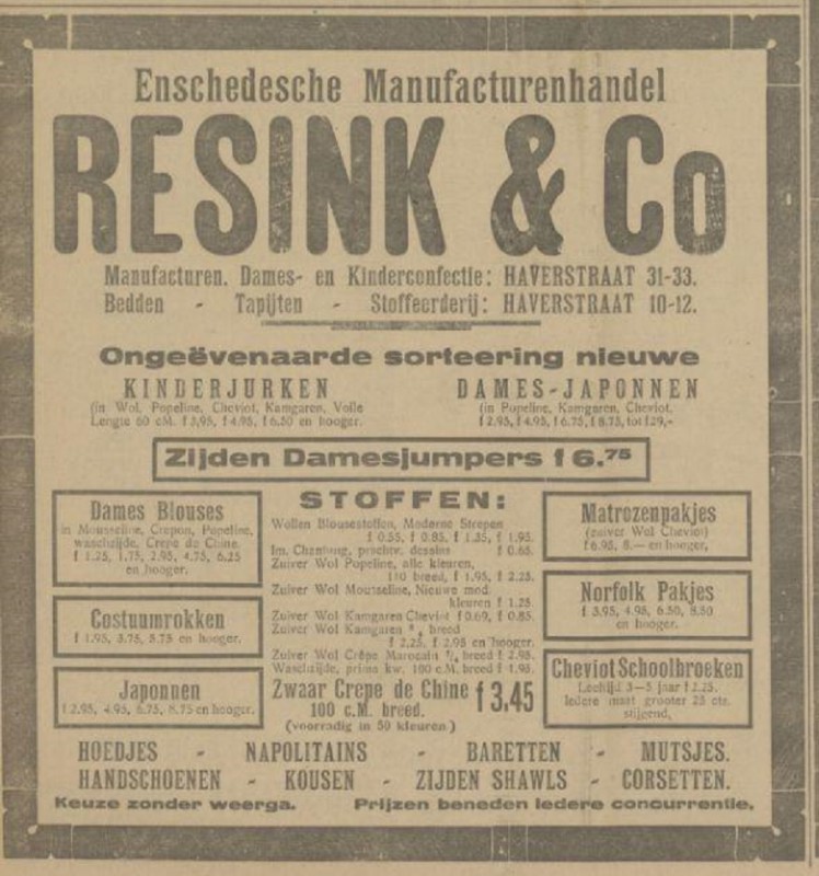 Haverstraat 31-33 en 10-12 Resink & Co advertentie Tubantia 23-3-1923.jpg