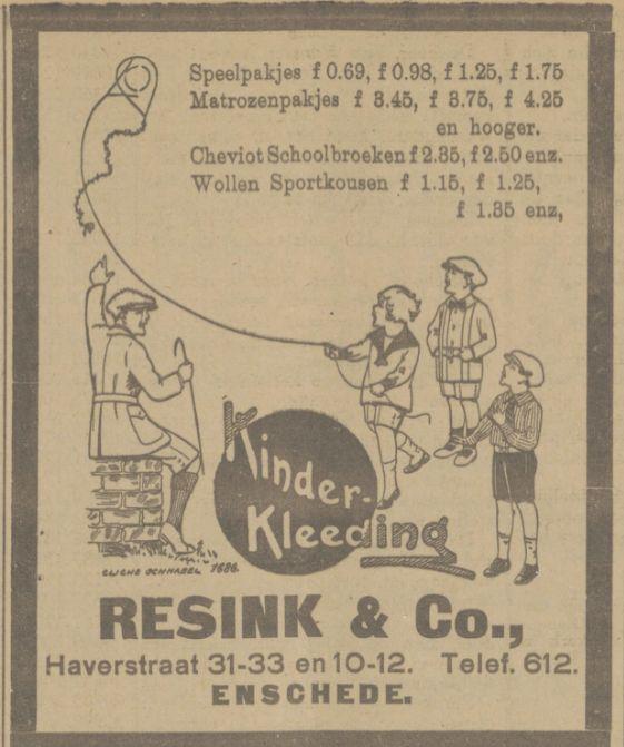 Haverstraat 31-33 en 10-12 Resink & Co advertentie Tubantia 9-4-1925.jpg