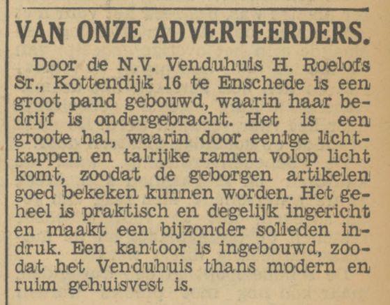 Kottendijk 16 N.V. Venduhuis H. Roelofs krantenbericht Tubantia 24-8-1935.jpg