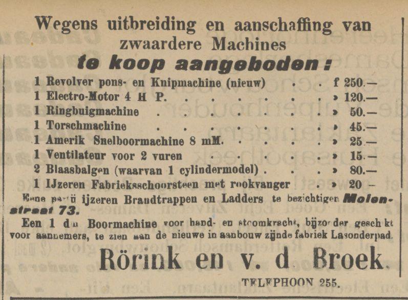 Lasonderpad Rörink en v.d. Broek advertentie Tubantia 11-4-1911.jpg