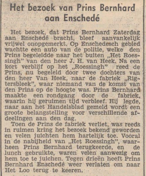 Het Roessingh bezoek Prins Bernard krantenbericht 28-9-1936.jpg