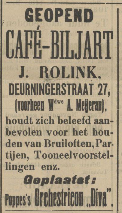 Deurningerstraat 27 cafe J. Rolink advertentie Tubantia 19-8-1911.jpg