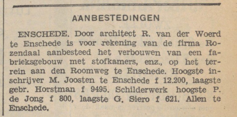 Roomweg Firma Rozendaal krantenbericht 28-11-1929.jpg