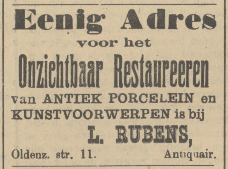 Oldenzaalschestraat 11 L Rubens antiquair advertentie Tubantia 13-3-1909.jpg