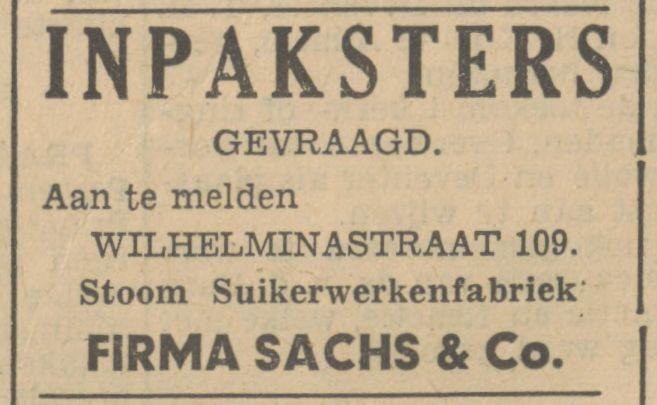 Wilhelminastraat 109 Firma Sachs & Co. advertentie Tubantia 27-4-1936.jpg