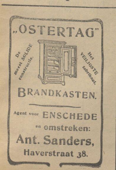 Haverstraat 38 Ant. Sanders advertentie Tubantia 16-10-1909.jpg