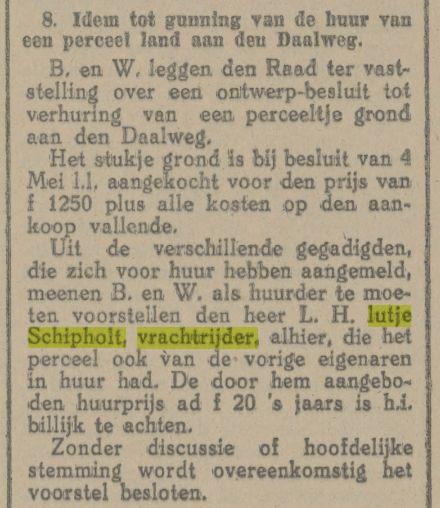 L.H. Lutje Schipholt vrachtrijder krantenbericht Tubantia 3-6-1916.jpg