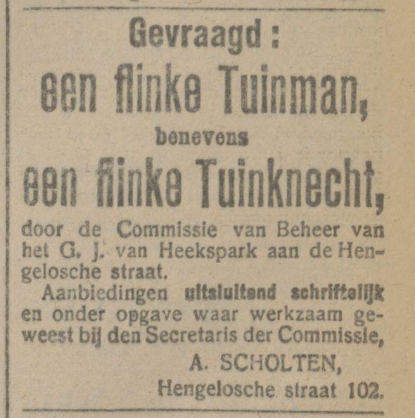 Hengeloschestraat 102 A. Scholten advertentie Tubantia 11-6-1918.jpg