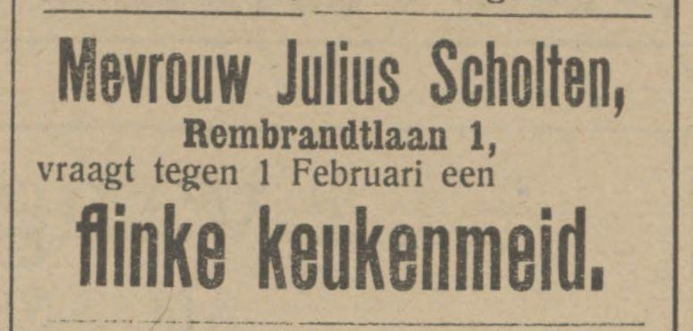 Rembrandtlaan 1 Julius Scholten advertentie Tubantia 29-10-1912.jpg