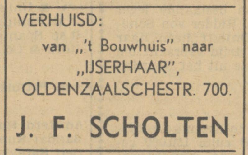 Oldenzaalsestraat 700 IJserhaar J.F. Scholten advertentie Tubantia 6-8-1941.jpg