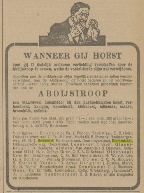 Emmastraat G.J. Seinhorst advertentie Tubantia 24-12-1915.jpg