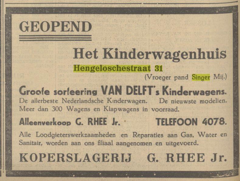 Hengeloschestraat 31 Singer Mij. advertentie Tubantia 5-5-1934.jpg