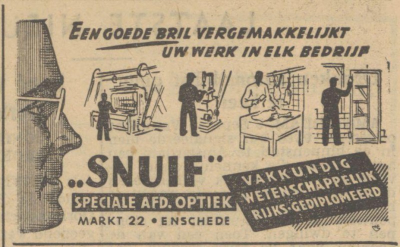 Markt 22 Snuif advertentie Tubantia 9-9-1950.jpg