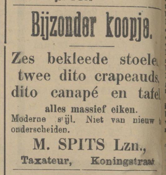 Koningstraat M. Spits Lzn. advertentie Tubantia 18-11-1909.jpg