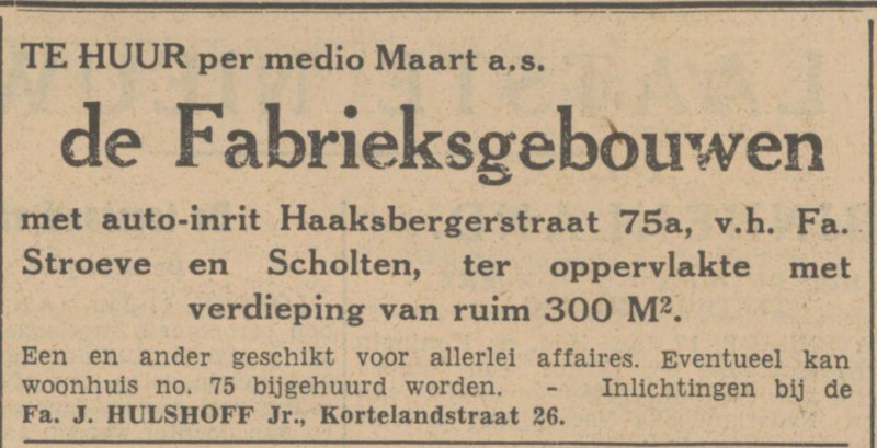 Haaksbergerstraat 75 Fa. Stroeve en Scholten advertentie Tubantia 17-1-1936.jpg