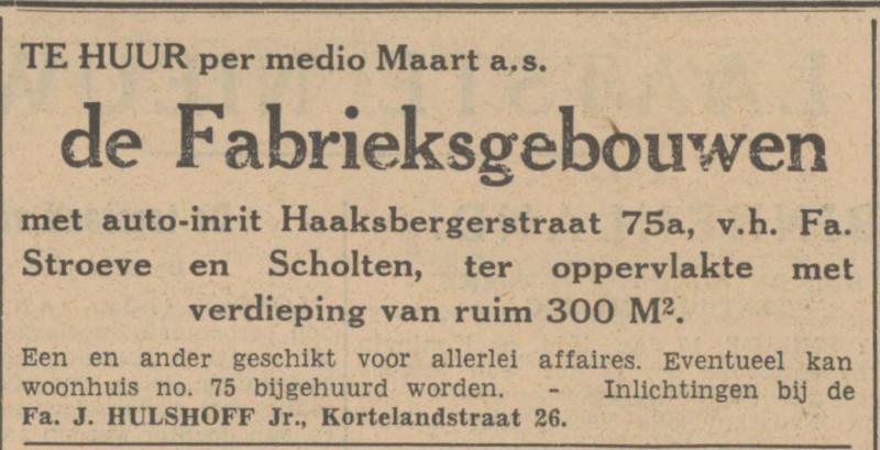 Haaksbergerstraat 75 Fa. Stroeve en Scholten advertentie Tubantia 17-1-1936.jpg