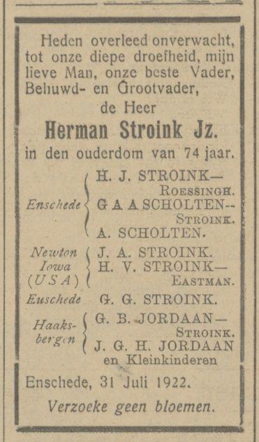 Herman Stroink Jz overlijdensadvertentie Tubantia 1-8-1922.jpg