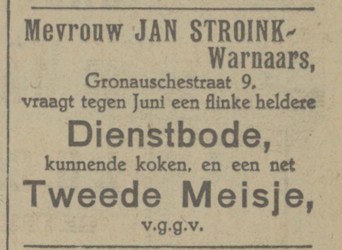 Gronauschestraat 9 Jan Stroink advertentie Tubantia 22-4-1926.jpg