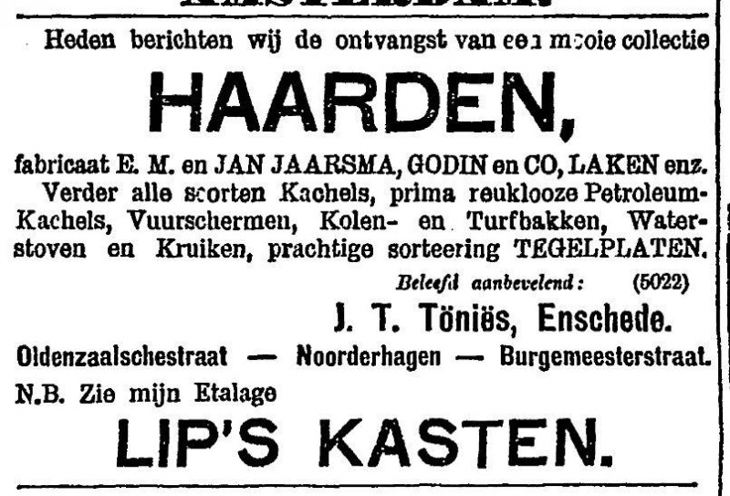 Oldenzaalschestraat J.T. Tönies advertentie 30-9-1909.jpg