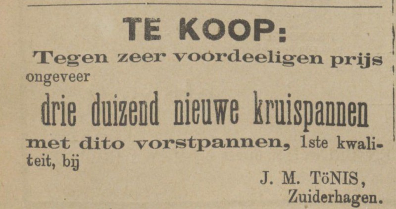 Zuiderhagen J.M. Tönis advertentieTubantia 20-6-1891.jpg