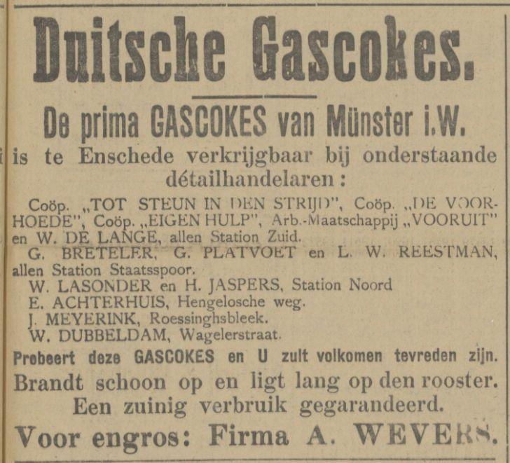 Station Zuid Coöperatie Tot Steun in den Strijd advertentie Tubantia 24-12-1913.jpg