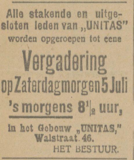 Walstraat 46 Unitas advertentie Tubantia 4-7-1919.jpg